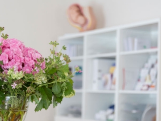 Empfang der Frauenarztpraxis Dr. Graf und Dr. Frick in M&uuml;nchen Obermenzing